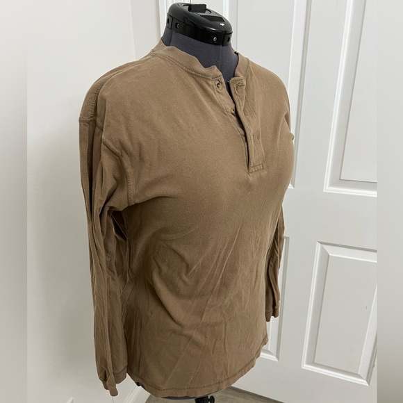 PURITAN Men's Brown Henley Shirt Size M - Picture 7 of 9